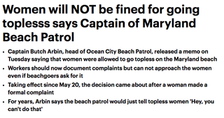 Illustration for article titled You Are Now Free to Bare Your Boobs on This Maryland Beach